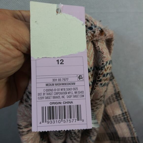 Wild Fable Pink Plaid Mini Skirt Clueless Academia Size L - Picture 6 of 8